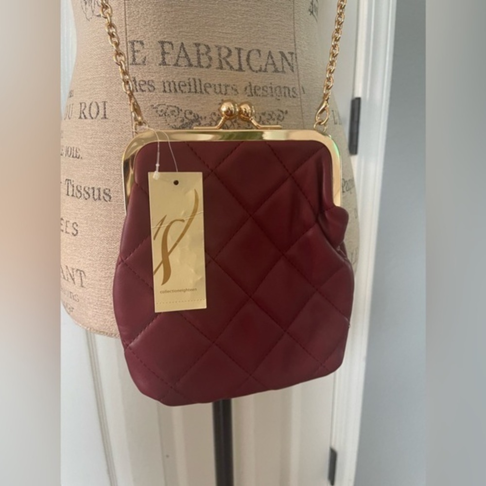 Collectioneighteen Wine Color Evening Crossbody Bag NWT